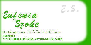 eufemia szoke business card